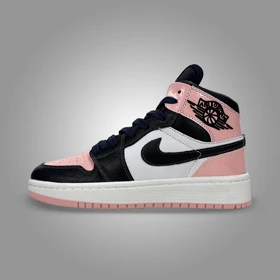 نایک ایر جردن 1 ساق‌دار سرمه ای صورتی (Nike Air Jordan 1 Pink Navy) کد 2341