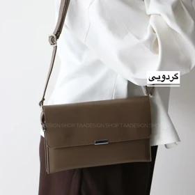 کیف زنانه مجلسی مدل پرل (گردویی)