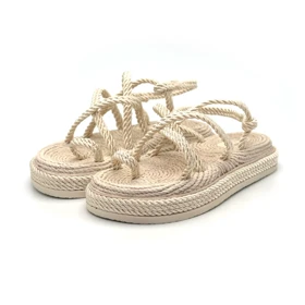 کفش صندل دخترانه مدل sandal - 0010_Creamy