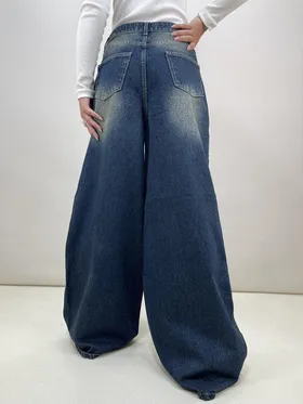 شلوار جین زنانه مدل سوپر بگ