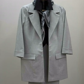 کت آستین پاکتی بزیاق (طوسی)