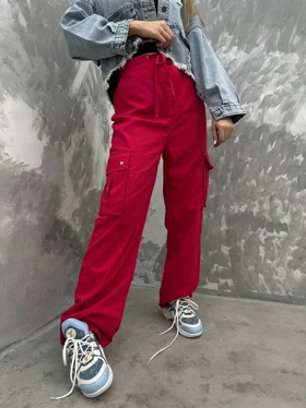 شلوار کارگو لینن