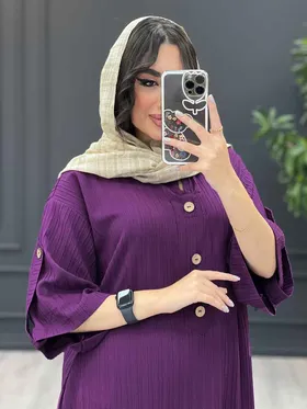 مانتو کراش پیراهنی آستین پاگن