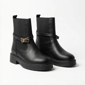 نیم بوت هرمس مشکی کد 294977