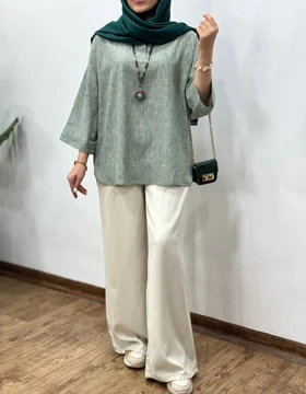 تونیک مانتویی لینن ترانه