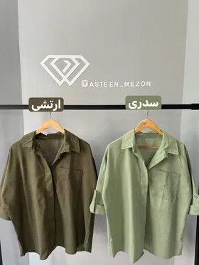 شومیز لینن پشت دکمه جدید (rc)