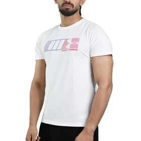 تیشرت ورزشی مردانه آندر آمور مدل STORM-1907 سفید