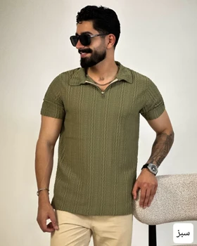 تیشرت مردانه نیم زیپ سوگند_4431