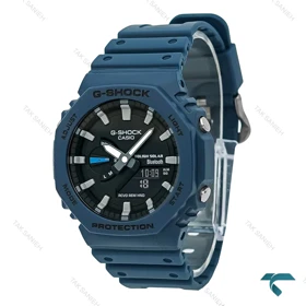 ساعت جیشاک GA2100 مردانه سرمه ای صفحه مشکی Casio-7864-G
