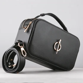 کیف دوشی و دستی زنانه چرم یلسان مدل اطلس کد 099-HRM (مشکی)