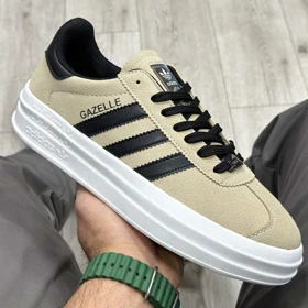 کفش و کتانی مردانه مدل آدیداس ADIDAS GAZELLE رنگ خاکی