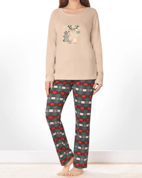 تیشرت و شلوار بلند کریسمس زنانه