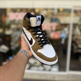 کتانی جردن 1 ساق‌دار موکا کد 6624