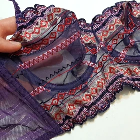 ست شورت و سوتین برتا فنردار کد 1031-PP بنفش