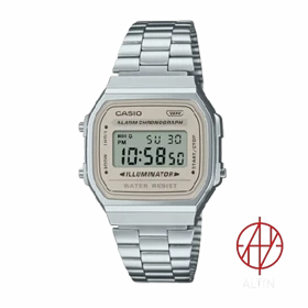 ساعت مچی کاسیو Casio نوستالژیک مدل A168WA-8AYDF اورجینال با نور پس‌زمینه الکترولومینسانس