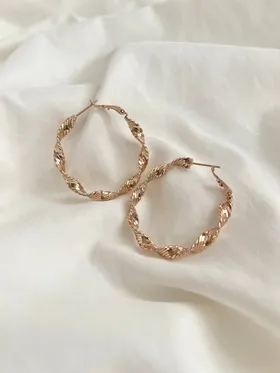 گوشواره حلقه‌ای طرح طلا