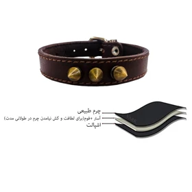 دستبند چرم وارک مدل فرهود کد rb457