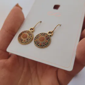 گوشواره آویز طرح شمس و گل