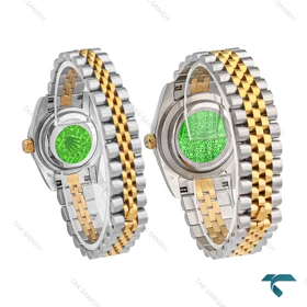 ساعت مچی ست Rolex دورنگ طلایی صفحه سیلور Rolex-7159-S