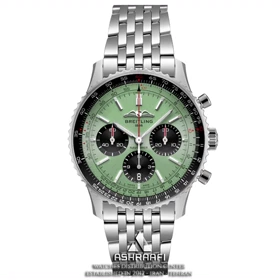 ساعت برایتلینگ تمام استیل صفحه سبز Breitling Navitimer Chronograph GS9