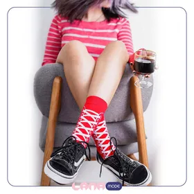 جوراب ساق‌دار نانو پاتریس Patris Socks طرح آل استار