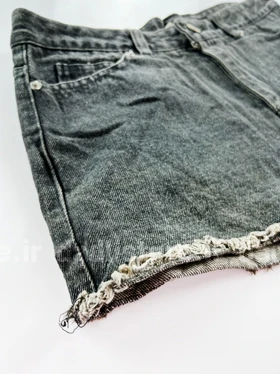 شورتک کوتاه جین پاچه ریش