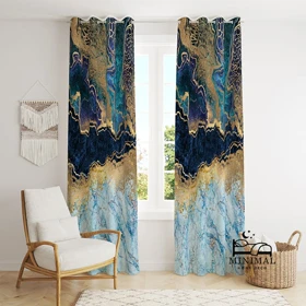 پرده اسپرت طرح ماربل مدل W4894