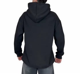 هودی مشکی اسپرت کلاهدار مردانه مدل RULGEN - جنس دورس توکرکی (گرم)