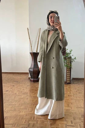 کت بلند یقه انگلیسی لینن