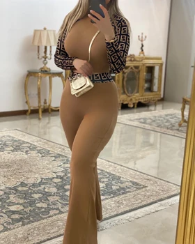 ست کراپ شلوار طرح‌دار