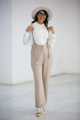 شلوار زنانه دو دکمه دو سگک