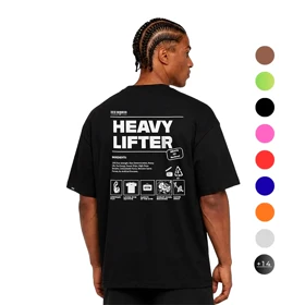 تیشرت مردانه زنانه اورسایز نخی 1991 HEAVY LIFTER مدل TS19108