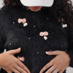 بافت موهر پاپیون (مشکی)