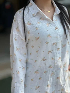 شومیز مانتو طرح دار وارداتی کد 868