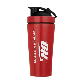 شیکر استیل ورزشی یک تیکه اوپتیموم نوتریشن مدل ON ظرفیت 0.74 لیتر