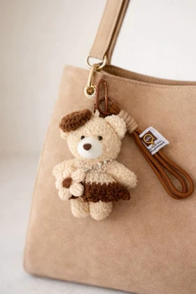 چارم بگ وارداتی خرس آفتابگردون بافتنی