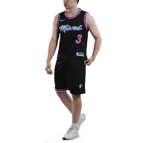 ست رکابی و شلوارک بسکتبالی میامی هیت مدل Nike-DRI FIT-5B119 مشکی