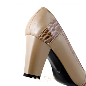 کفش پاشنه‌دار زنانه چرم یلسان مدل آنا کد 602-GC