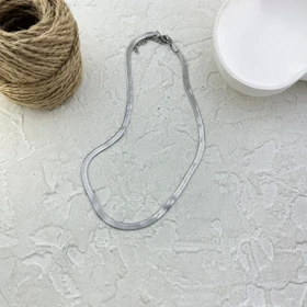 گردنبند زنانه مدل سرپینا طرح زنجیر ماری براق