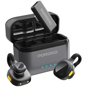 میکروفون یقه ای بی سیم پورودو Porodo مدل PDLAMPHF76BK تایپ سی