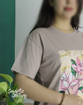 تیشرت گل طلاکوب