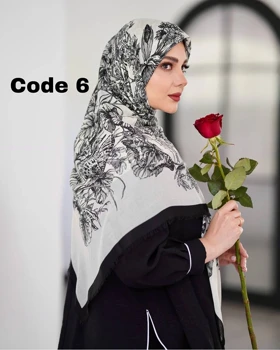 روسری نخ مودال ترک پک مشکی 4372