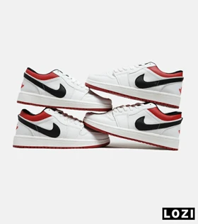 کفش کتانی مردانه سفید مشکی قرمز NIKE SB dunk Low Pro