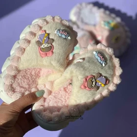 دمپایی پولیشی روفرشی بچگانه دخترانه