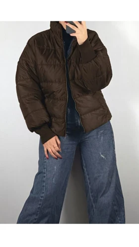 کاپشن شمعی مچ کشباف زنانه 55279