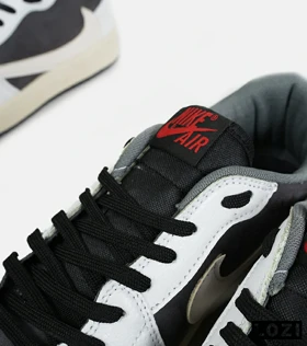 کفش کتانی مردانه سفید خاکستری NIKE travis scott