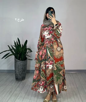 پیراهن مانتویی شکوفه