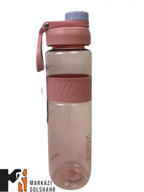 قمقمه ورزشی طلق شفاف 1 لیتری کد 568 (صورتی)