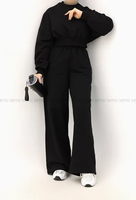 ست کراپ دورس شلوار رنگی کد1004915