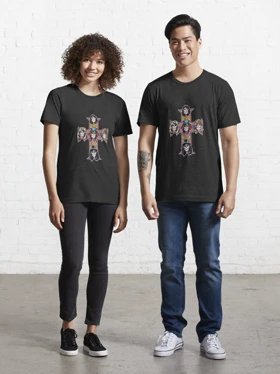 تیشرت guns n roses گانز ان روزز Guns and Roses Cross Vintage Band 90s Tour